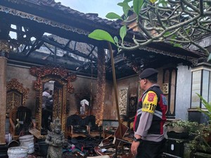 Korsleting Listrik, Kamar Suci Warga di Tabanan Ludes Terbakar