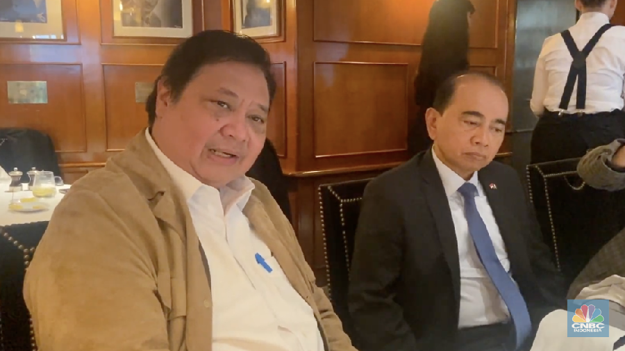 Menko Perekonomian, Airlangga Hartarto. (CNBC Indonesia/Sefti Oktarianisa)