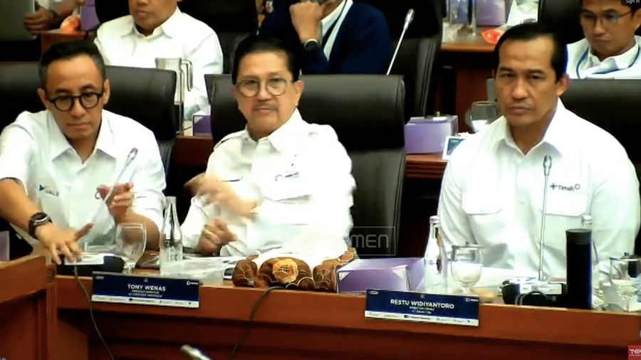 Presiden Direktur PT Freeport Indonesia, Tony Wenas saat menyampaikan paparan dalam rapat dengar pendapat dengan Komisi XII DPR RI. (Tangkapan Layar Youtube TVR Parlemen)