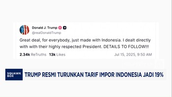 Video: Kabar Baik! Trump Resmi Turunkan Tarif Impor Indonesia Jadi 19%