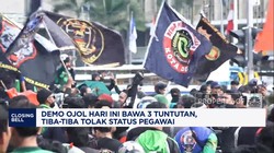 Video: Demo Ojol Bawa 3 Tuntutan, Tiba-Tiba Tolak Status Jadi Pegawai