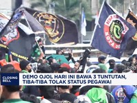 Video: Demo Ojol Bawa 3 Tuntutan, Tiba-Tiba Tolak Status Jadi Pegawai