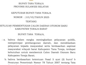 Bupati Tator Setujui Pemekaran Toraja Barat, 8 Kecamatan Siap Bergabung