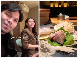 Tanpa Baby Arash, Thariq Halilintar dan Aaliyah Asyik Sushi Date