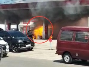 Mobil Terbakar Saat Isi BBM di SPBU Kasimpo Tana Toraja, Sopir Kabur