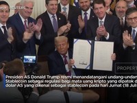 Video: Trump Teken UU Stablecoin, Aset Kripto Untung Banyak?