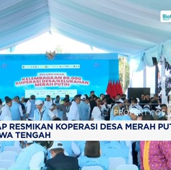 Live Now! Momen Bersejarah, Prabowo Resmikan Koperasi Desa Merah Putih
