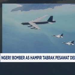 Video: Mencekam! Bomber AS Nyaris Tabrak Delta Airlines di Udara