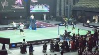 Aksi Para Legenda Bulutangkis RI di Fun Match Oppo