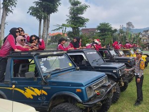 Polres Batu Gandeng Komunitas Jeep Sosialisasikan Tertib Lalu Lintas