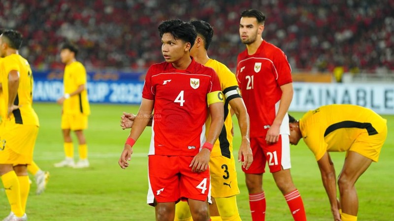 Timnas Indonesia U-23 memastikan lolos ke semifinal Piala AFF U-23 2025 usai bermain imbang 0-0 lawan Malaysia pada laga terakhir Grup A, Senin (21/7/2025). (Dok. PSSI)