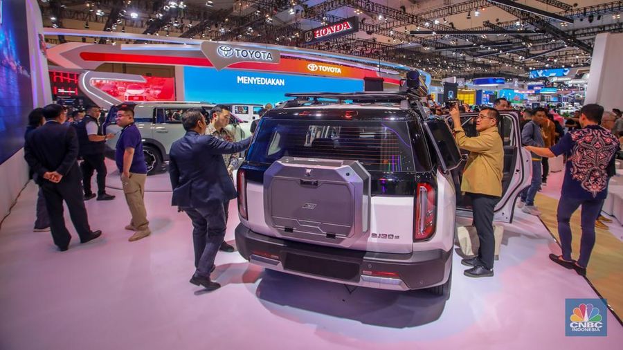 BAIC BJ30 ditampilkan saat peluncuran dalam acara saat dalam acara GIIAS 2025 di ICE BSD, Kabupaten Tangerang, Banten, Rabu (23/7/2025). (CNBC Indonesia/Faisal Rahman) BAIC BJ30 ditampilkan saat peluncuran dalam acara saat dalam acara GIIAS 2025 di ICE BSD, Kabupaten Tangerang, Banten, Rabu (23/7/2025). (CNBC Indonesia/Faisal Rahman)