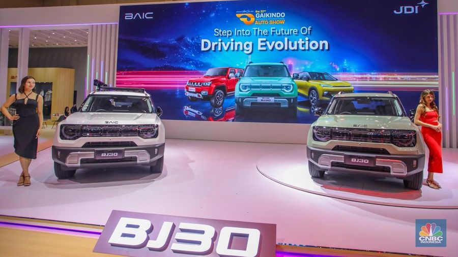 BAIC BJ30 ditampilkan saat peluncuran dalam acara saat dalam acara GIIAS 2025 di ICE BSD, Kabupaten Tangerang, Banten, Rabu (23/7/2025). (CNBC Indonesia/Faisal Rahman) BAIC BJ30 ditampilkan saat peluncuran dalam acara saat dalam acara GIIAS 2025 di ICE BSD, Kabupaten Tangerang, Banten, Rabu (23/7/2025). (CNBC Indonesia/Faisal Rahman)