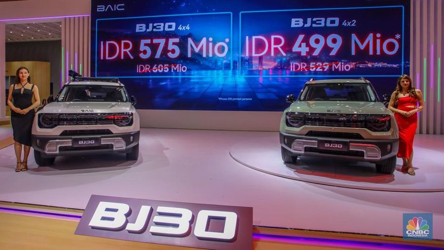 BAIC BJ30 ditampilkan saat peluncuran dalam acara saat dalam acara GIIAS 2025 di ICE BSD, Kabupaten Tangerang, Banten, Rabu (23/7/2025). (CNBC Indonesia/Faisal Rahman) BAIC BJ30 ditampilkan saat peluncuran dalam acara saat dalam acara GIIAS 2025 di ICE BSD, Kabupaten Tangerang, Banten, Rabu (23/7/2025). (CNBC Indonesia/Faisal Rahman)