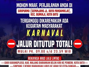 Ada Karnaval Budaya, Jalan Raya Pandanrejo Kota Batu Tutup Total