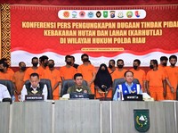 44 Orang Tersangka Kebakaran Hutan-Lahan di Riau, BNPB Ingatkan Siaga