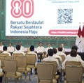 Foto: Suasana peluncuran logo dan tema Hari Ulang Tahun ke-80 Kemerdekaan Republik Indonesia di Istana Kepresidenan Jakarta, 23 Juli 2025. (Tangkapan Layar YouTube Sekretariat Presiden)