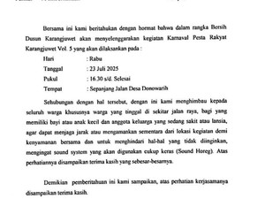 Pemdes di Malang Imbau Warga Ngungsi Demi Karnaval Sound Horeg