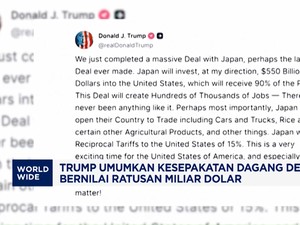 Video: Trump: Kesepakatan AS-Jepang Bernilai Ratusan Miliar Dolar