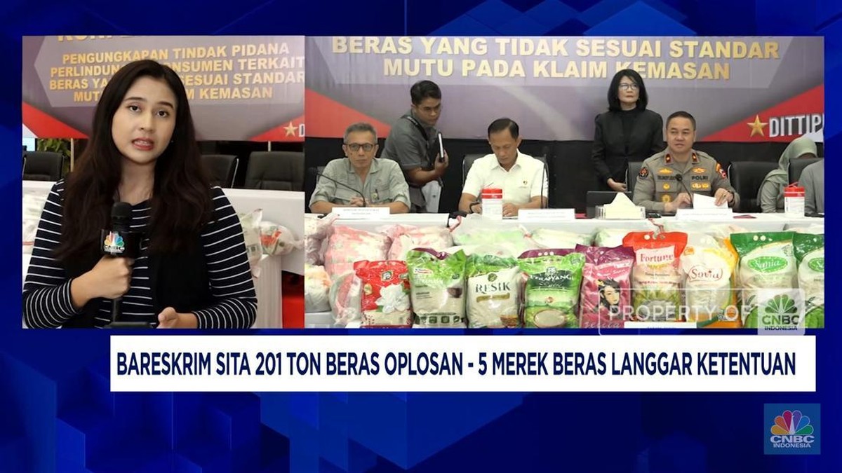 Bareskrim Sita 201 Ton Beras Oplosan - 5 Merek Beras Langgar Ketentuan