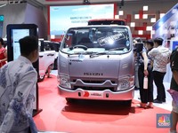 Isuzu Traga di ajang Gaikindo Indonesia International Auto Show (GIIAS) 2025. (CNBC Indonesia/Tri Susilo)