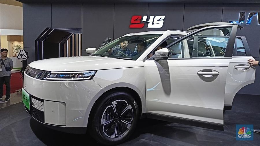 JAECOO Indonesia memperkenalkan JAECOO J5 EV. (CNBC Indonesia/Ferry Sandi)