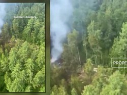 Video: Pesawat Antonov An-24 Bawa 50 Penumpang Jatuh di Rusia