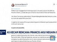 Video: AS Kecam Rencana Prancis Akui Negara Palestina