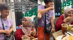 Momen Kocak Wanita Dihampiri Turis, Minta Diajari Makan Pakai Tangan!
