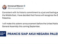 Video: Macron Pastikan Prancis Siap Akui Negara Palestina