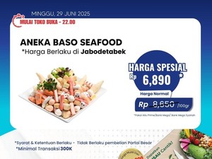 Aneka Bakso Seafood Diskon Gede-gedean di Transmart Full Day Sale