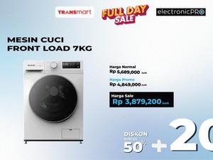 Mesin Cuci Front Load Rp 3,8 Jutaan di Transmart Full Day Sale!