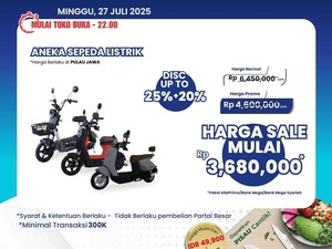 Asyik! Beli Sepeda Listrik Jadi Hemat di Transmart Full Day Sale