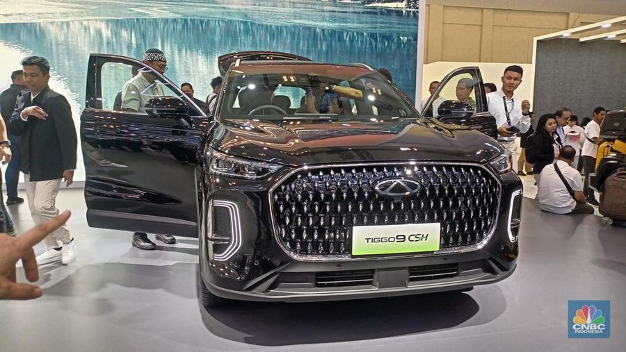 Chery merilis Tiggo 9 CSH (Chery Super Hybrid), SUV plug-in hybrid yang mampu menempuh jarak ribuan Km dalam sekali pengecasan. (CNBC Indonesia/Ferry Sandi)