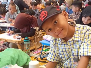 Keseruan Lomba Mewarnai di Pekan Seni Anak Pintar Indonesia 2025