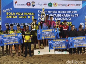 Ini Target Kapolresta Sidoarjo Usai Tutup Turnamen Voli Pantai U-17