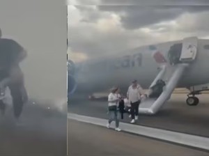 Penumpang Pria yang Bawa Koper saat Evakuasi Pesawat Dirujak Netizen