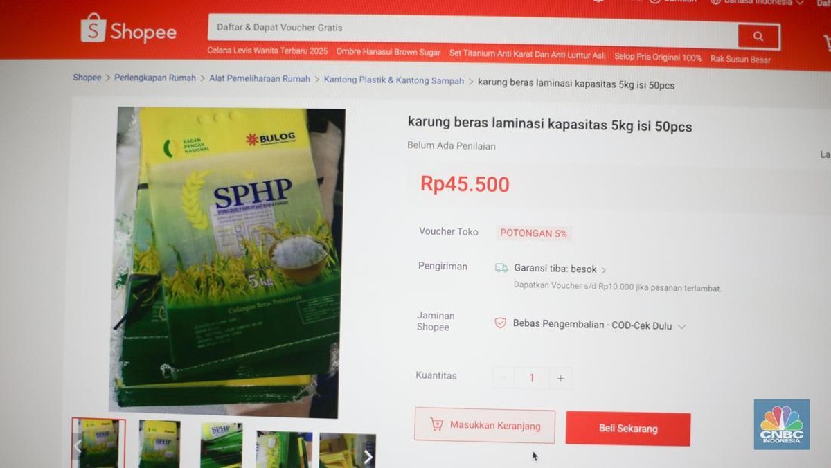 Karung SPHP Dipakai Mafia Beras Oplosan, Segini Harganya di Online
