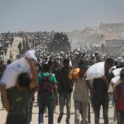 Keji! Israel Tembak Mata Warga Gaza yang Antre Bantuan Makanan