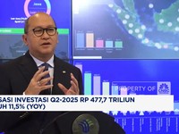 Video: Tumbuh 11,5%, Realisasi Investasi Q2-2025 Capai Rp477,7 Triliun