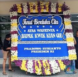 Karangan Bunga Penuhi Rumah Duka Kwik Kian Gie, Ada Prabowo-Megawati