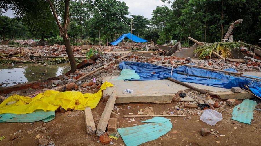 Suasana pengungsian Muslim di negara bagian Assam, India timur laut, 18 Juli 2025. (REUTERS/Sahiba Chawdhary)
