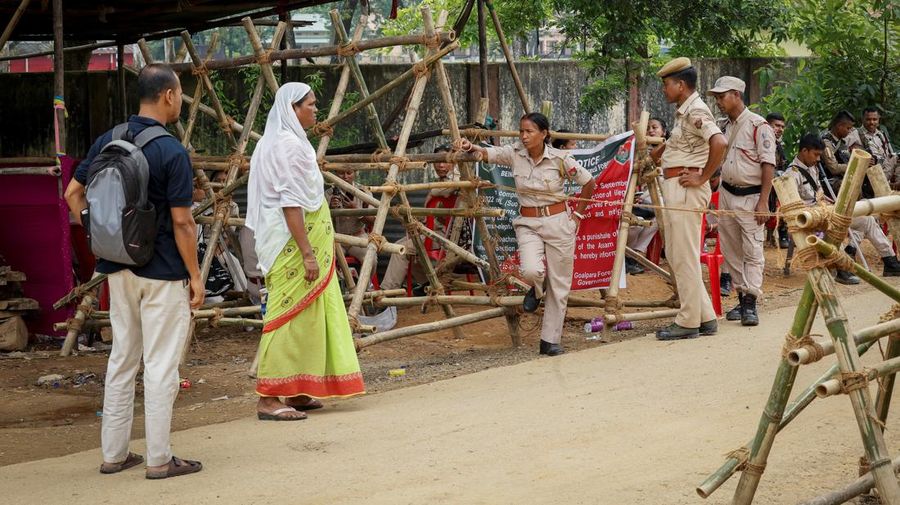 Suasana pengungsian Muslim di negara bagian Assam, India timur laut, 18 Juli 2025. (REUTERS/Sahiba Chawdhary)
