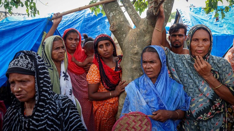 Suasana pengungsian Muslim di negara bagian Assam, India timur laut, 18 Juli 2025. (REUTERS/Sahiba Chawdhary)