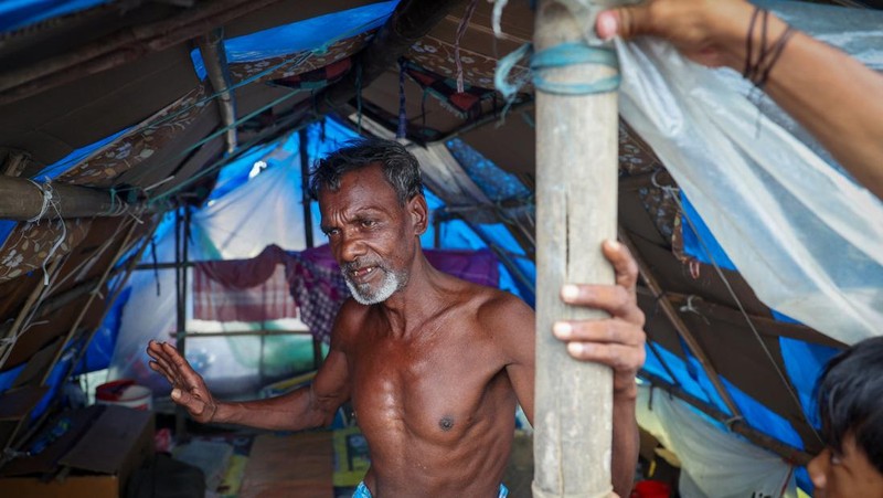 Suasana pengungsian Muslim di negara bagian Assam, India timur laut, 18 Juli 2025. (REUTERS/Sahiba Chawdhary)