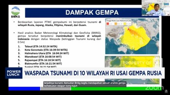 Video: Peringatan! Potensi Tsunami di 10 Wilayah RI Usai Gempa Rusia