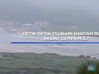 Video: Detik-detik Tsunami Hantam Rusia Akibat Gempa M 8,7