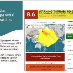 Tsunami Efek Gempa Rusia Mencapai 8 Wilayah RI, Ini Waktu-Tingginya