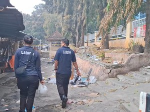 Video Puslabfor Polri Olah TKP Kebakaran Pasar Taman Puring