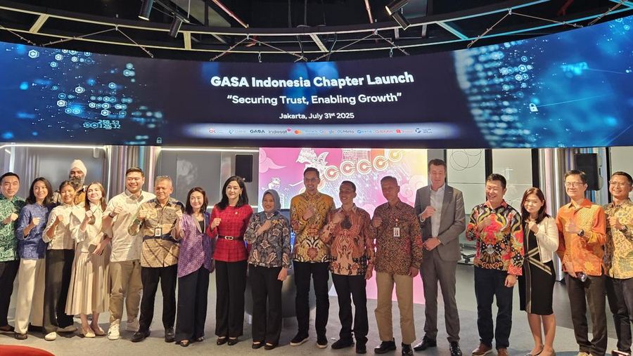 Global Anti-Scam Alliance (GASA) Indonesia Chapter dirilis atas kerjasama antara Indosat Ooredoo Hutchison (IOH) dan Mastercard, bersama dengan AFTECH. (CNBC Indonesia/Intan Rakhmayanti Dewi)